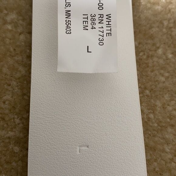 Women’s White Belt Woven Look Buckle Size L - Picture 4 of 5